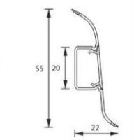 Плинтус напольный IDEAL (Идеал) Оптима 2.5 м х 55 мм