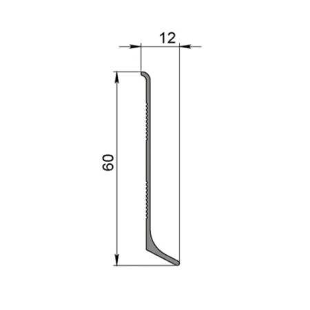 Алюминиевый плинтус СП 60