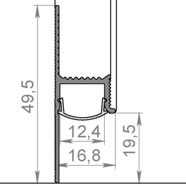 Теневой профиль Стильный плинтус LED СП