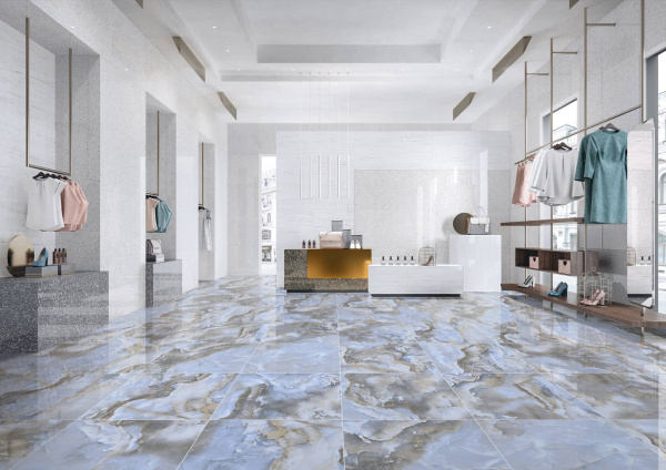 Керамогранит Primavera Honey Onyx Blue Polished 60х60 см (PR151)