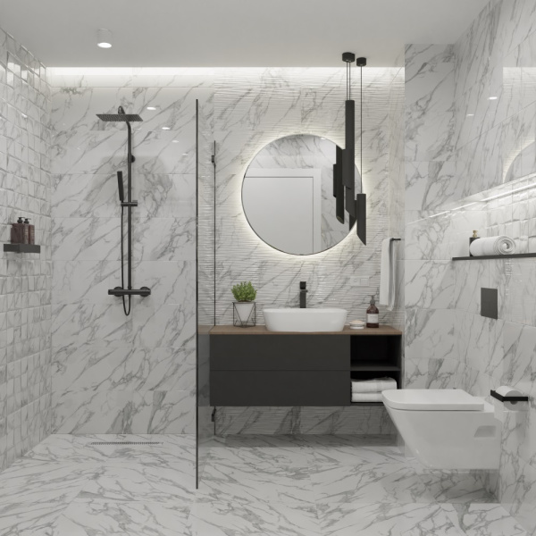 Декор настенный Primavera Omnia White Decor 03 30x90 см (DG03-03)